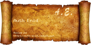 Auth Enid névjegykártya